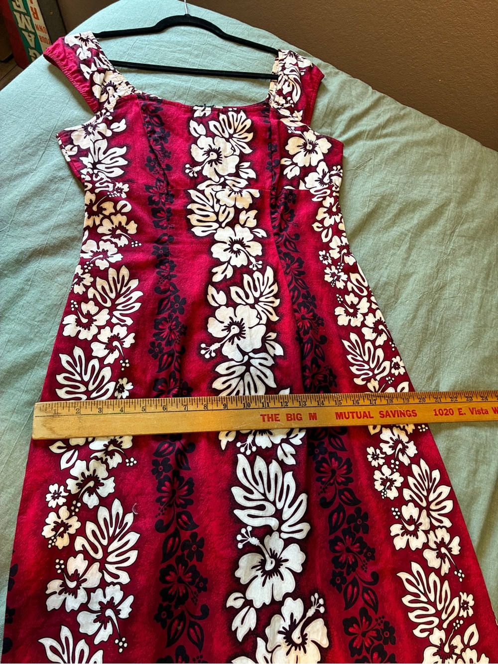 Vintage Royal Creations Hawaiian Hibiscus Print Maxi Dress Large - Picture 10 of 12